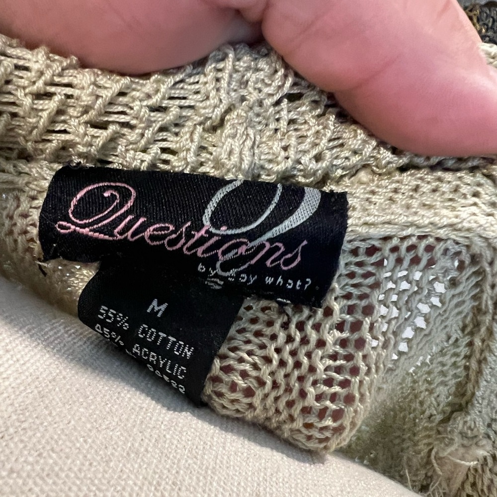 Questions Open Front Sweater - Picture 3 of 3